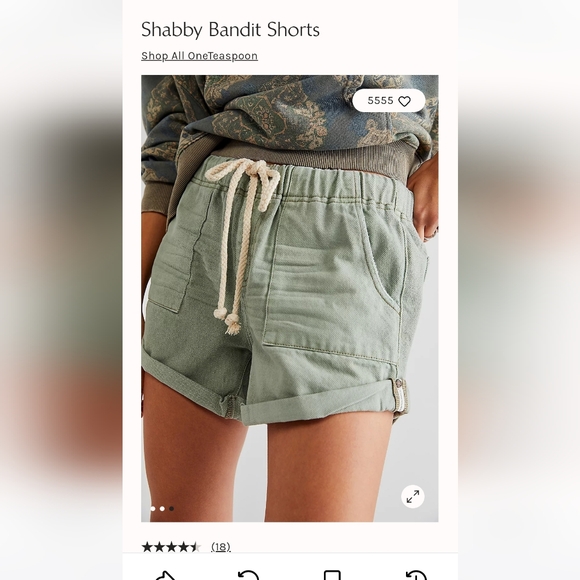 One Teaspoon Shabby Bandit Shorts - Picture 4 of 8